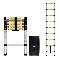 Todeco - Escalera Telescópica- Escalera Plegable - Carga máxima: 150 kg - Estándar-Certificación: EN131 - 2-6 Metro(s…